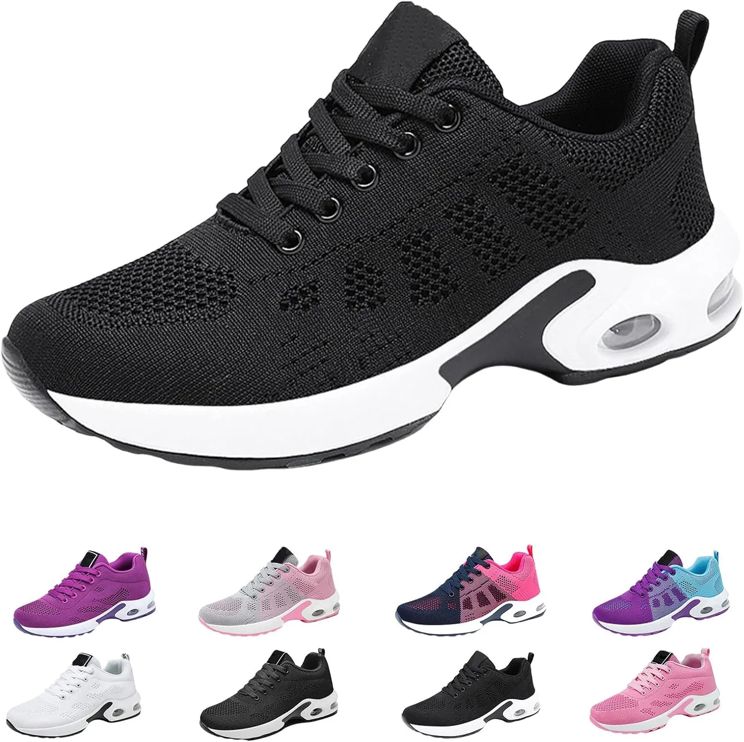 Musabela Orthopedic Air Cushion Mesh Breathable Sneaker Shoes for Women, Casual Breathable Knit Air Cushion Walking Shoes, The Most Comfortable Orthopedic Shoes for Your Feet