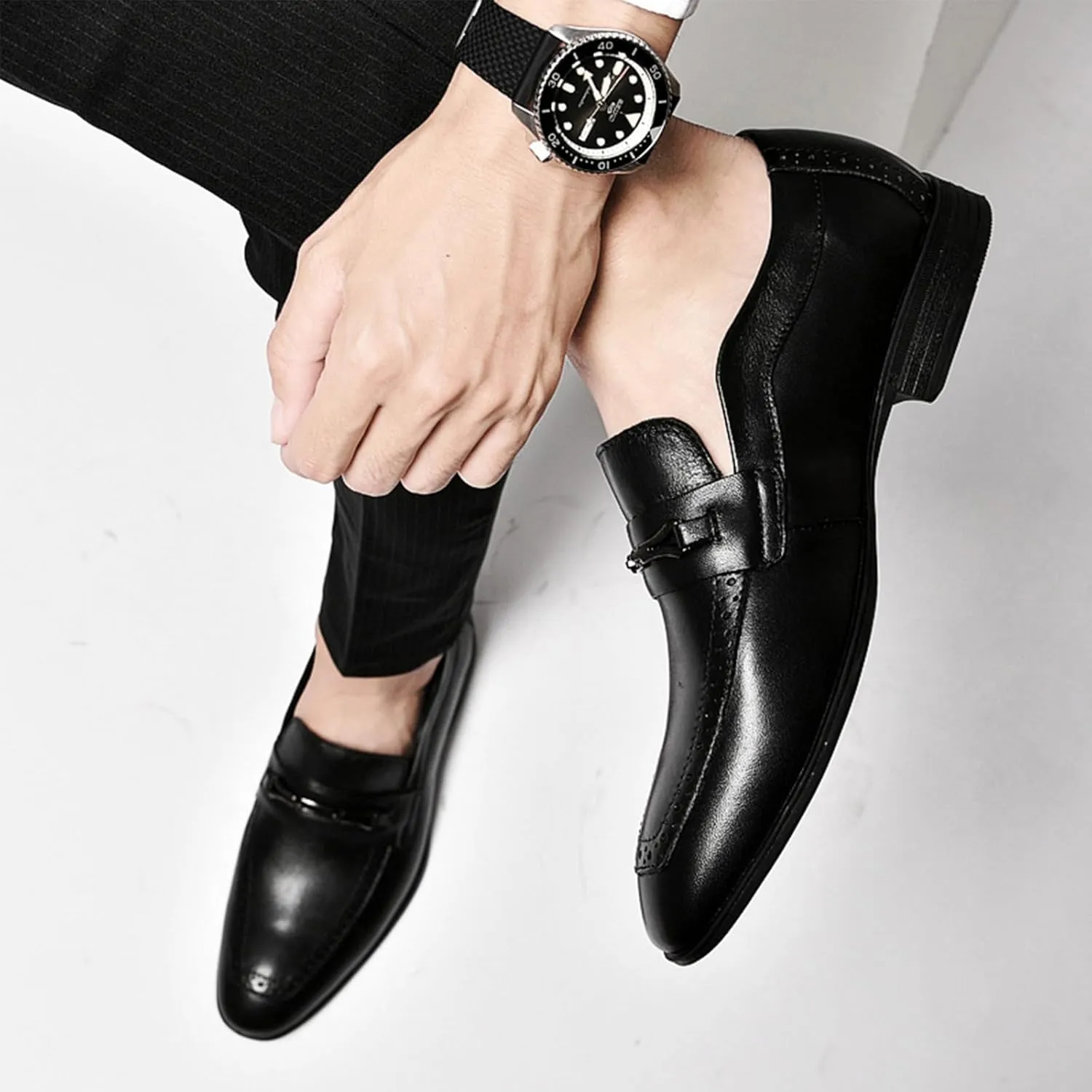 MWX Men's Dress Shoes Formal Business Oxford Classic Pull on Wingtip Casual Shoes