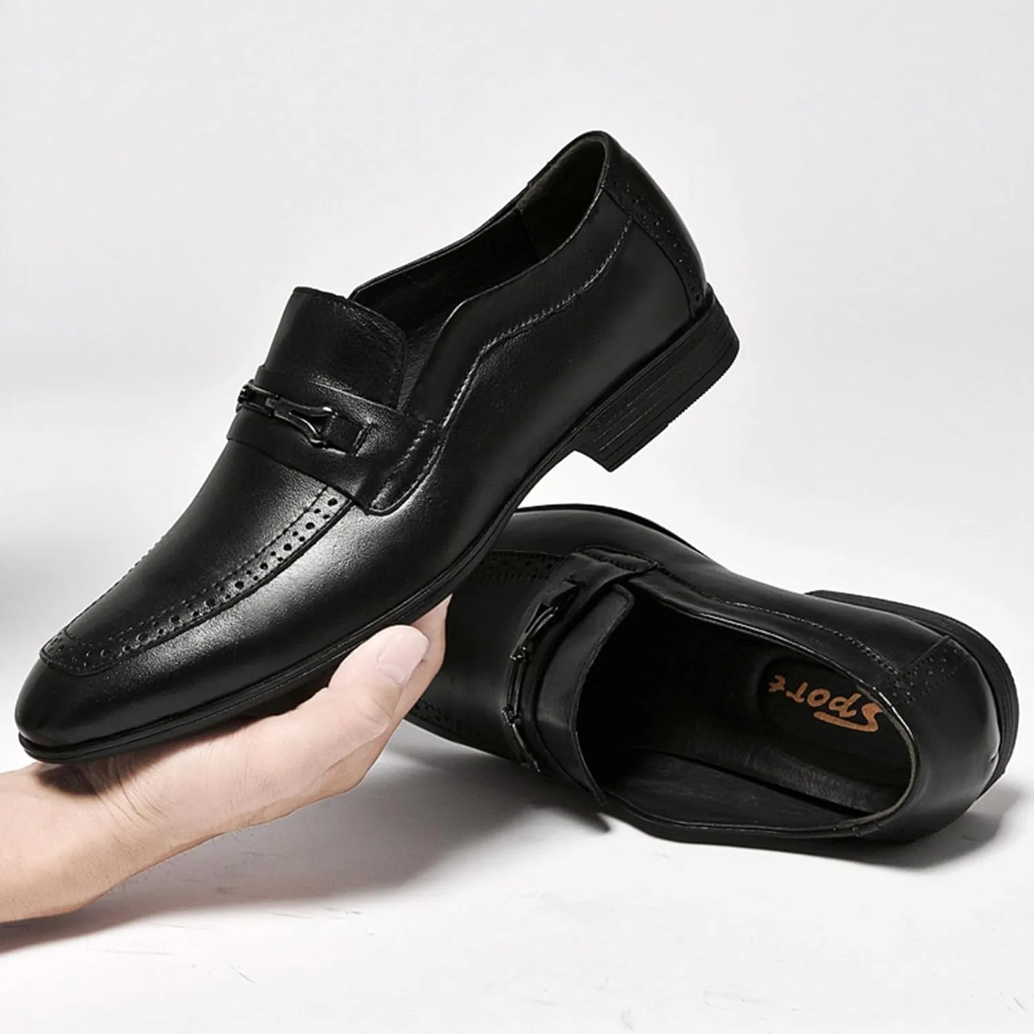MWX Men's Dress Shoes Formal Business Oxford Classic Pull on Wingtip Casual Shoes