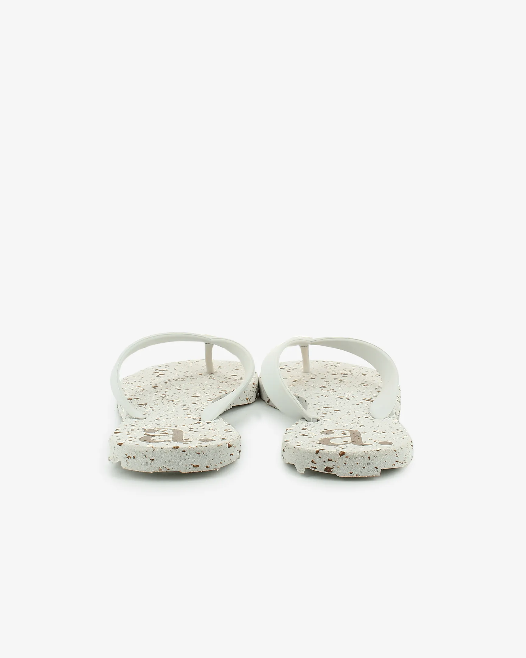 Nalu Recycled Rubber Flip Flops | White