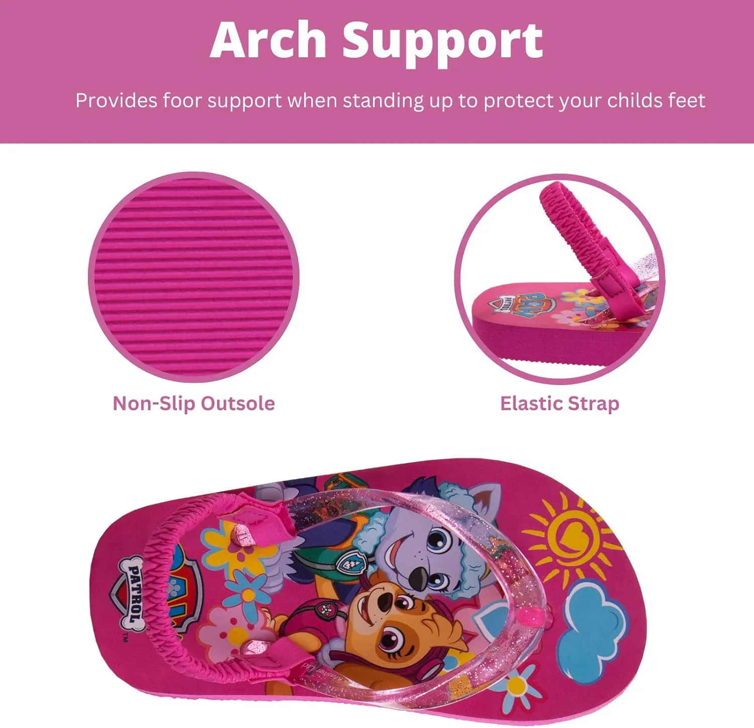 Nickelodeon Girls Boys character flip flops sandals kids water shoes - Paw Patrol Blues Clues Baby Shark - thong beach slides summer slip on quick dry toddler little kid
