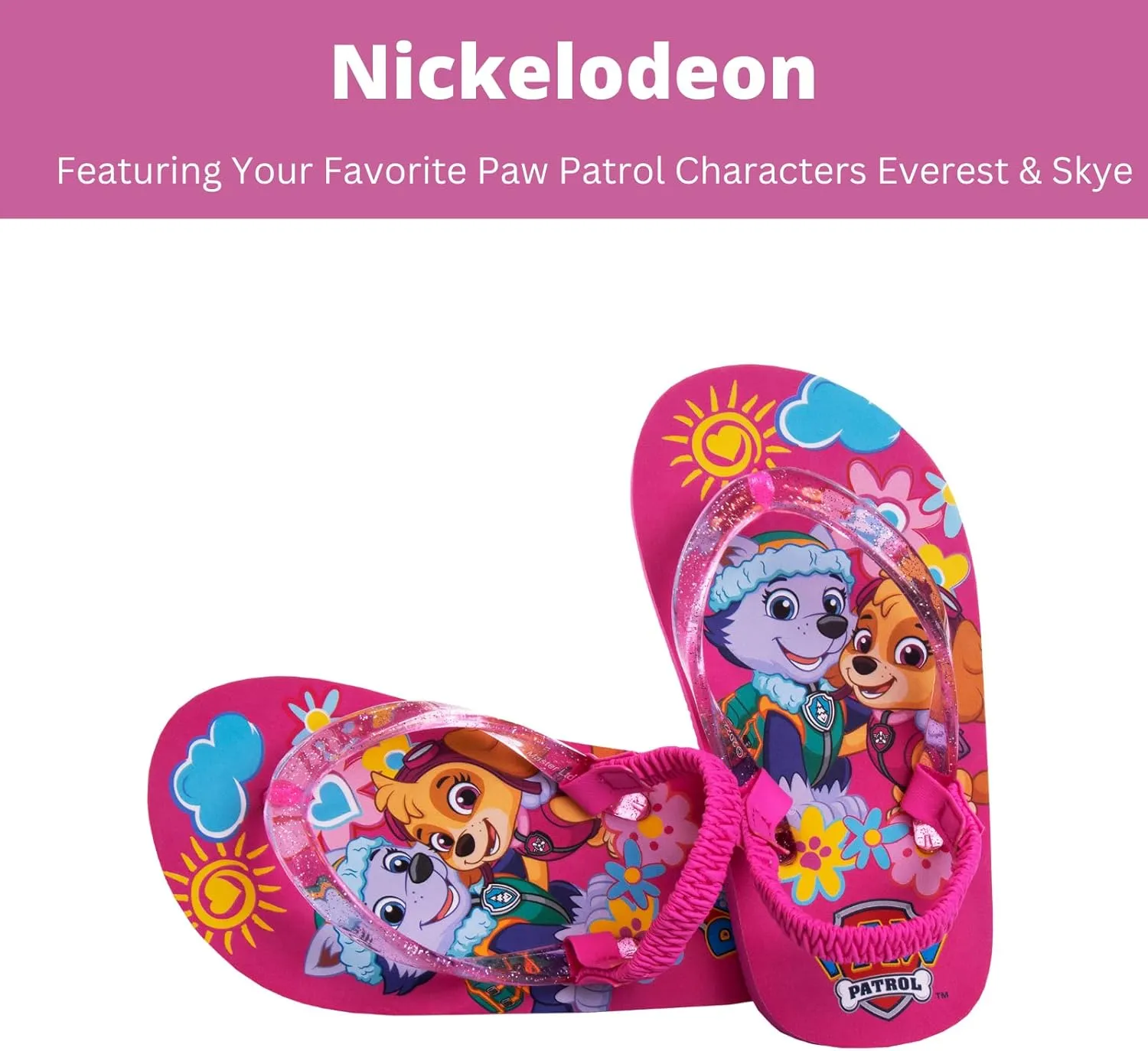 Nickelodeon Girls Boys character flip flops sandals kids water shoes - Paw Patrol Blues Clues Baby Shark - thong beach slides summer slip on quick dry toddler little kid
