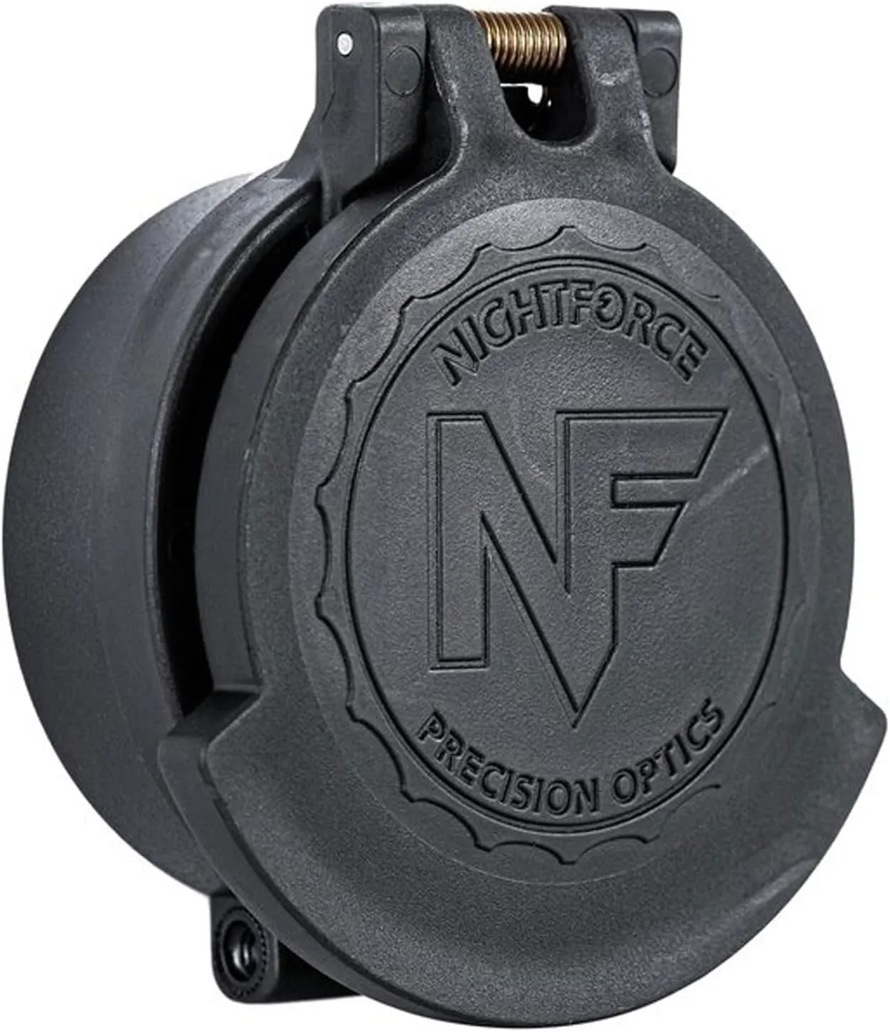 Nightforce Eyepiece Durable Weather-Resistant Spring-Loaded Flip-Up Rotational Lens Caps with Clamp-On Attachment, Black, ATACR 16x F1