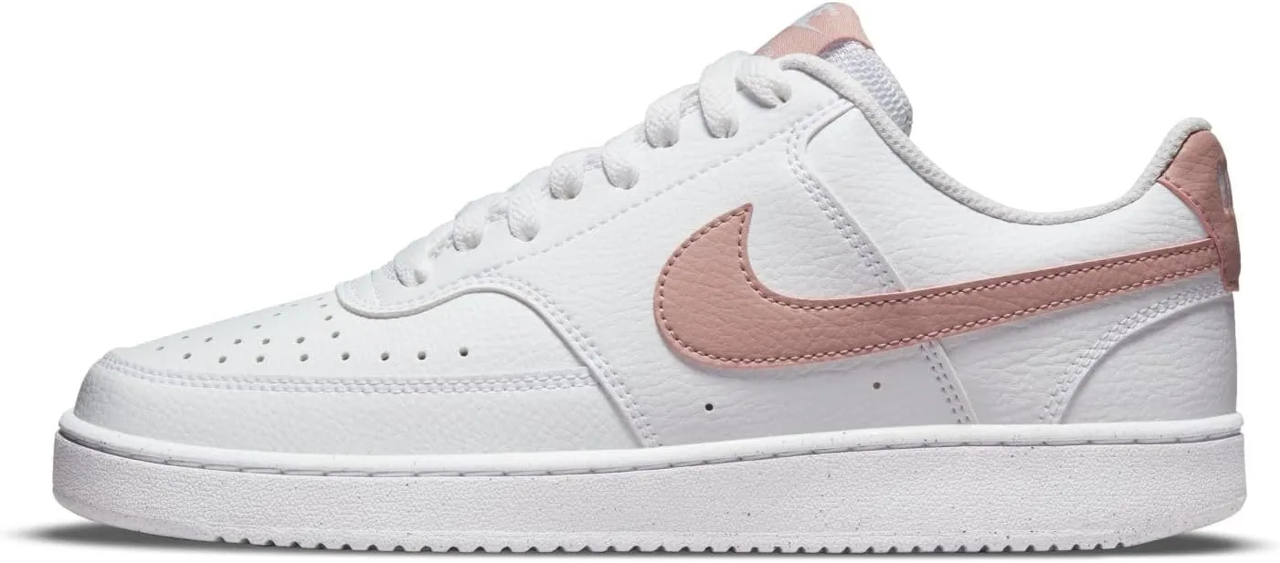 Nike Women's Court Vision Low Next Nature Shoes Sneaker, White/Pink Oxford, 5.5