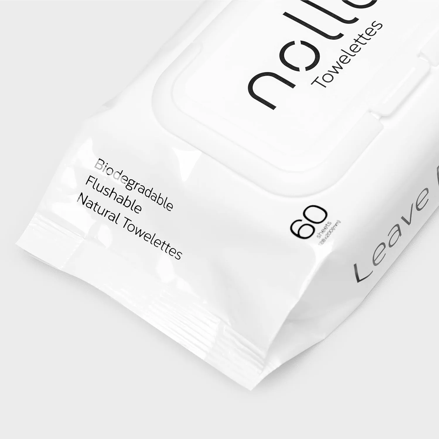 Nolla Flushable Wipes - 100% Plant-Based and Biodegradable - Soft, Unscented   Soothing Aloe and Vitamin E - For Adults and Kids 180 Count (3 Packs of 60)