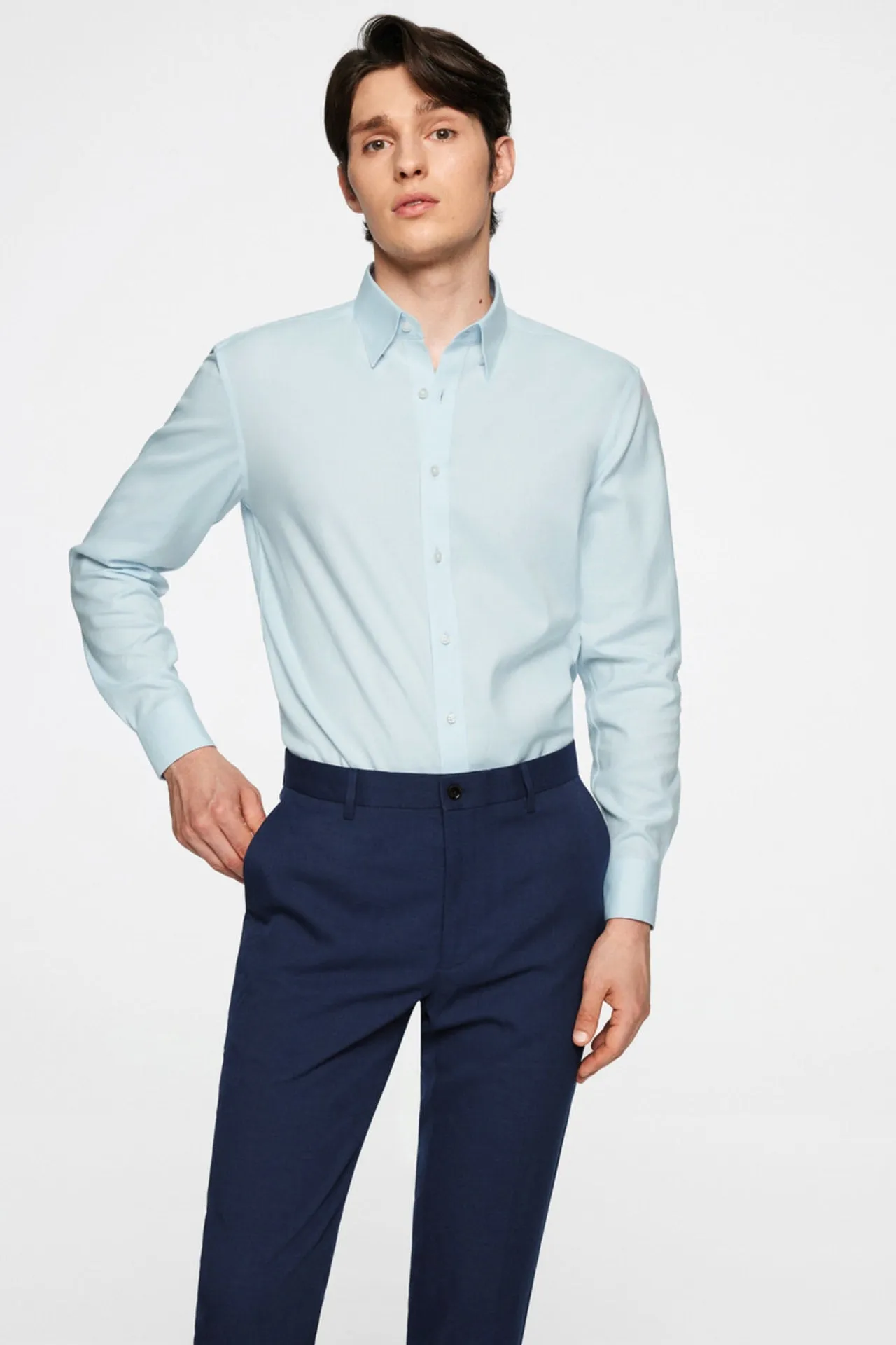 Non-Iron Cotton Stretch Smart Fit Oxford Shirt