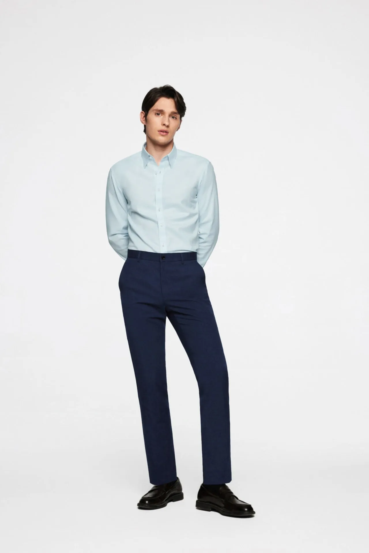 Non-Iron Cotton Stretch Smart Fit Oxford Shirt