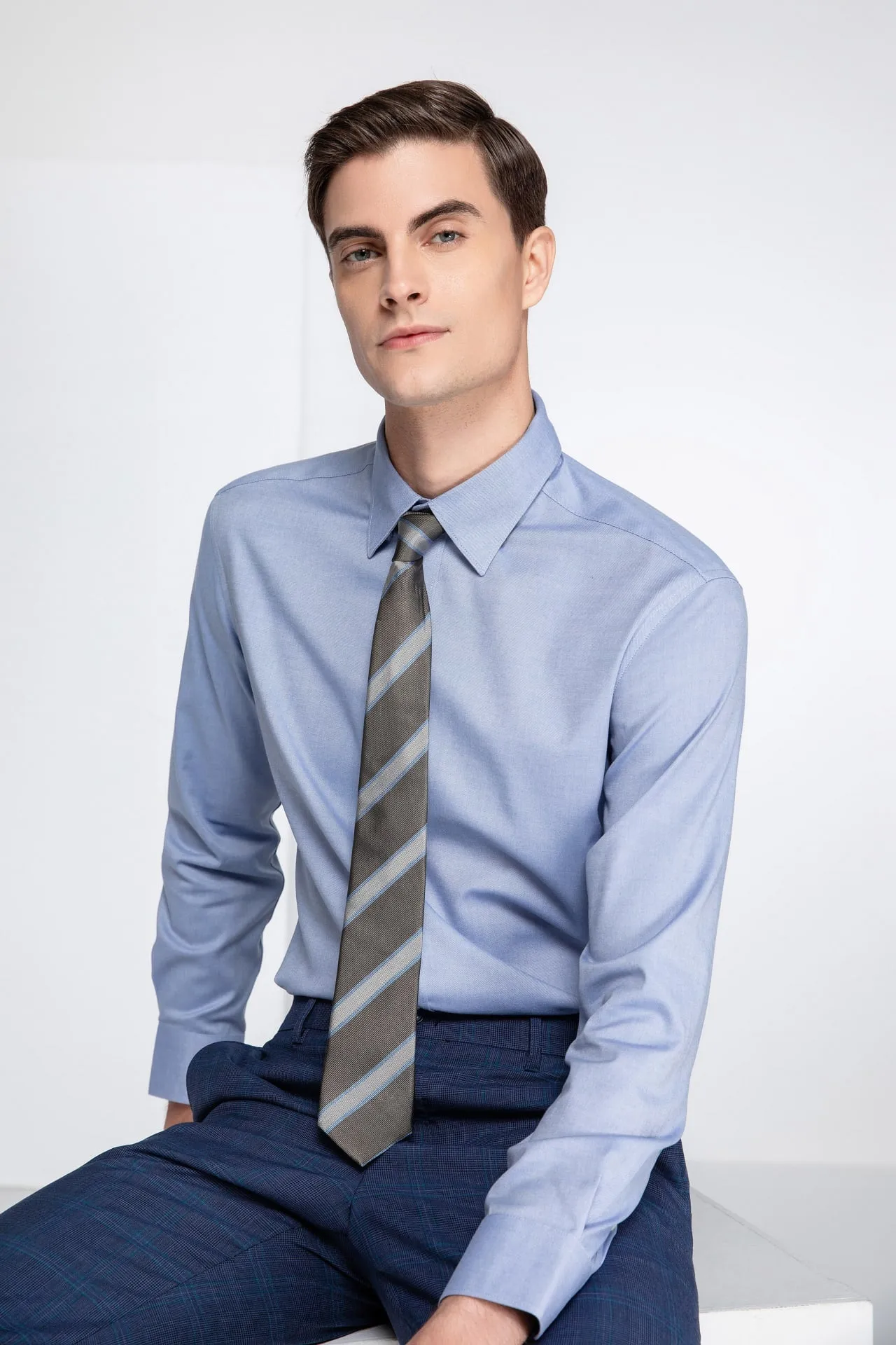 Non-Iron Cotton Stretch Smart Fit Oxford Shirt