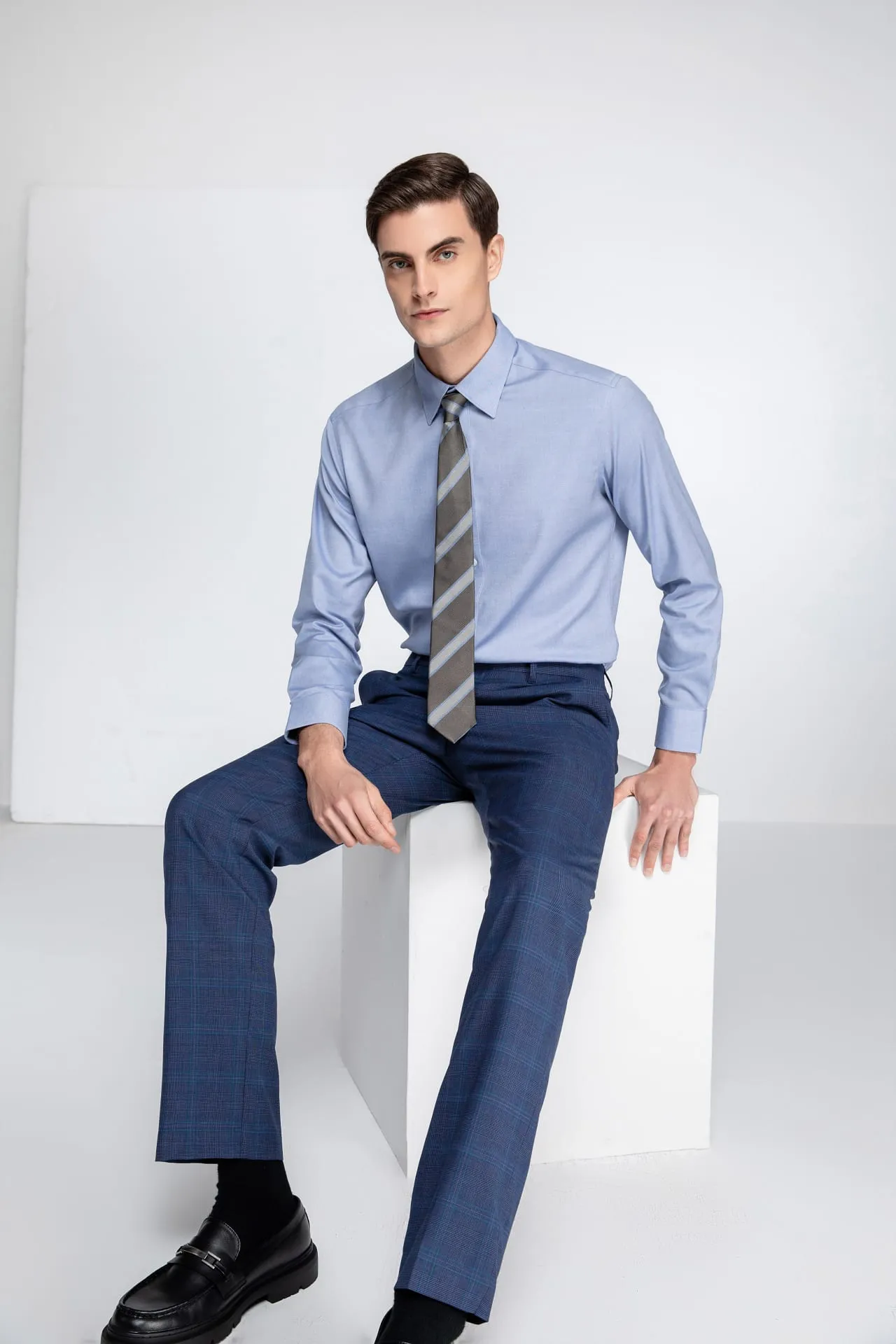 Non-Iron Cotton Stretch Smart Fit Oxford Shirt