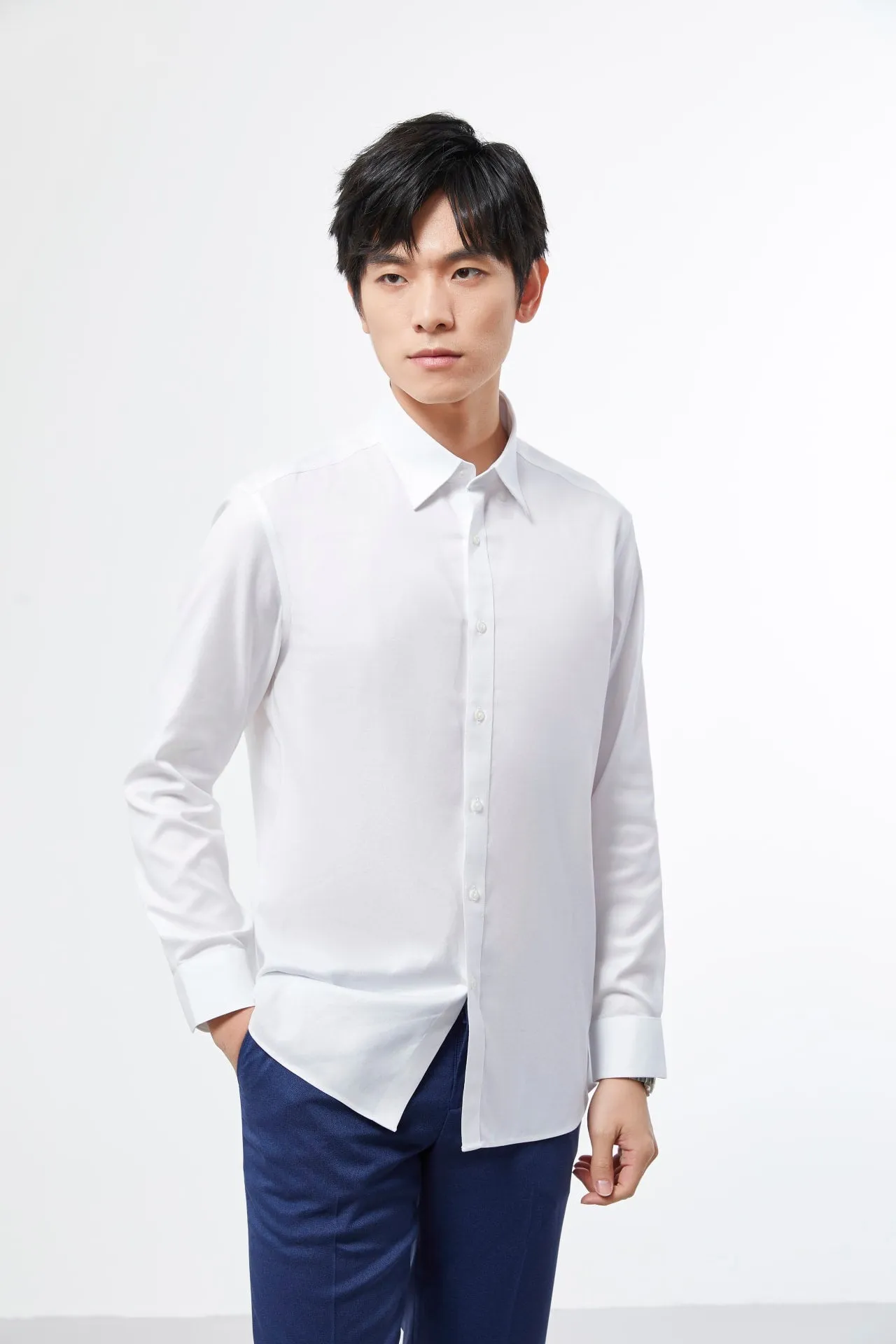 Non-Iron Cotton Stretch Smart Fit Oxford Shirt