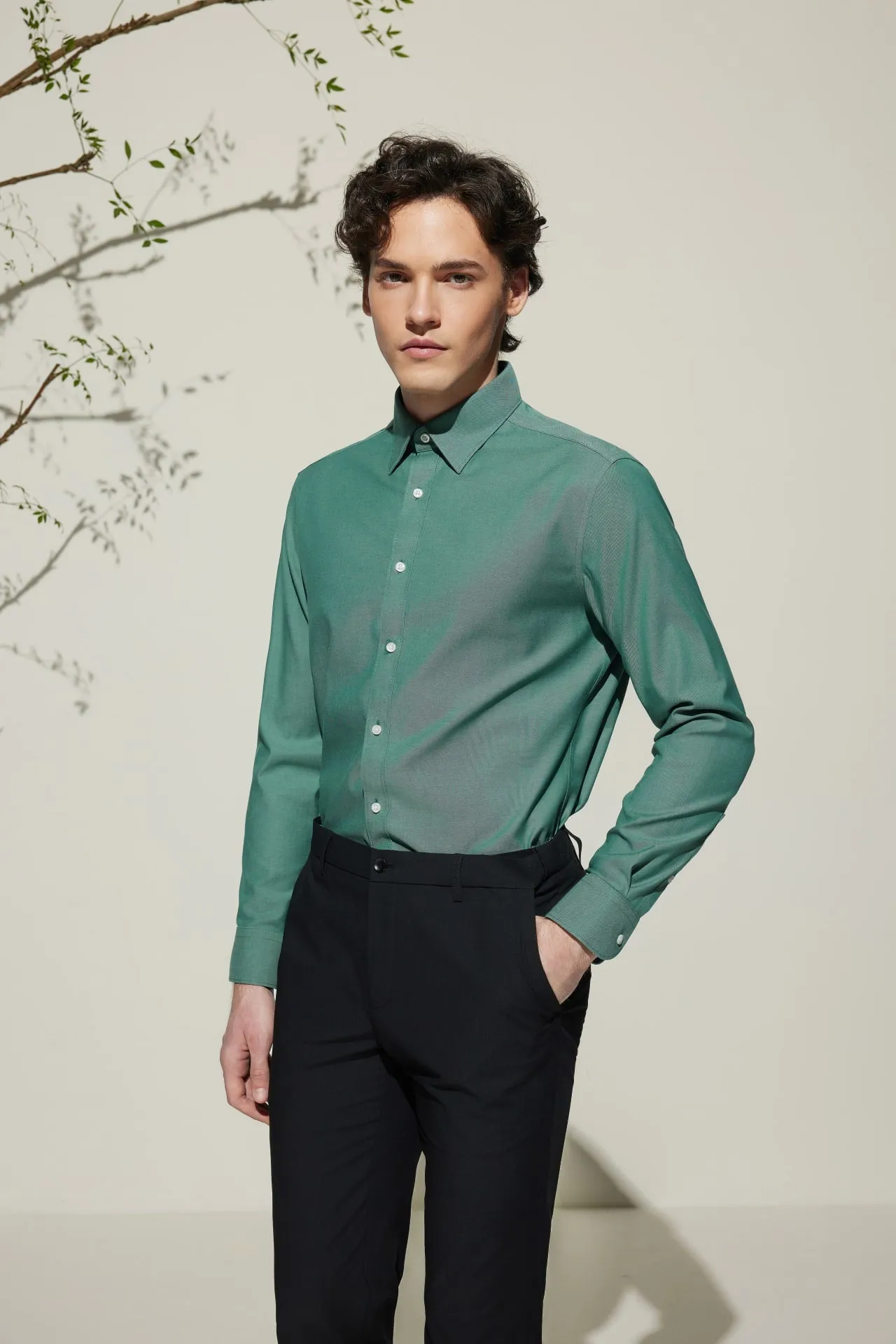Non-Iron Cotton Stretch Smart Fit Oxford Shirt