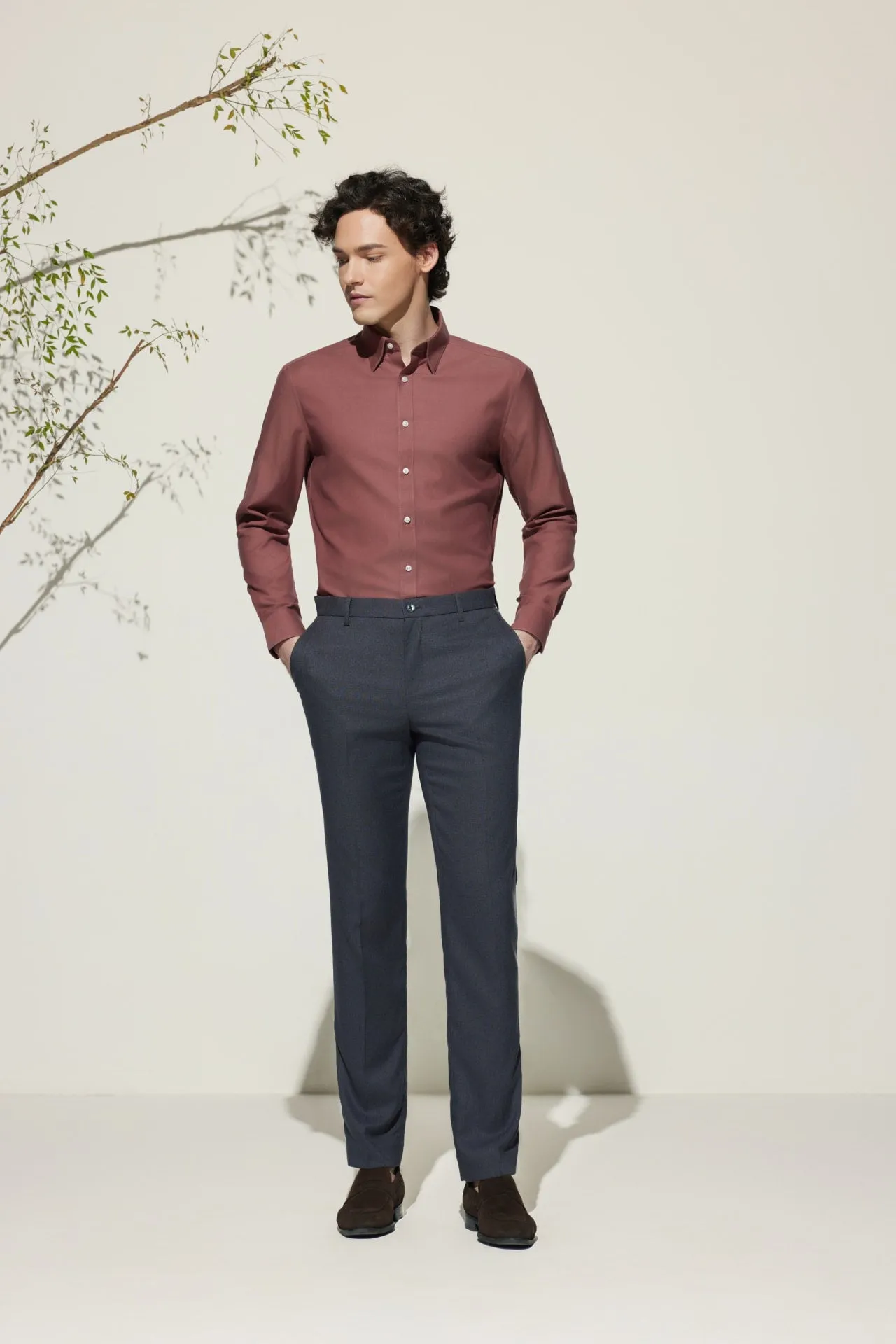 Non-Iron Cotton Stretch Smart Fit Oxford Shirt