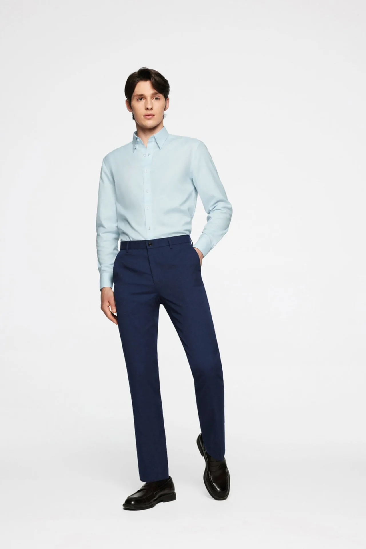 Non-Iron Cotton Stretch Smart Fit Oxford Shirt