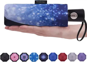 NOOFORMER Travel Mini Automatic Umbrella Auto Open/Close Small Compact Lightweight Portable Folding Windproof Rain Umbrellas for Women Men Kids