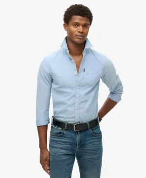 Organic Cotton Long Sleeve Oxford Shirt | Classic Blue Oxford