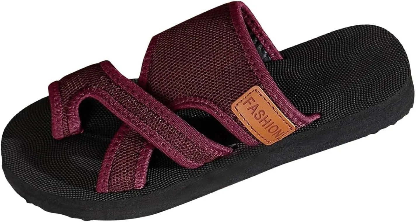 Orthopedic Sandals for Women Arch Support Walking Sandals Mesh Flip Flops Womens Comfortable Breathable Mesh Flipflops Beach Summer Slippers Slip on Shoes Indoor Outdoor