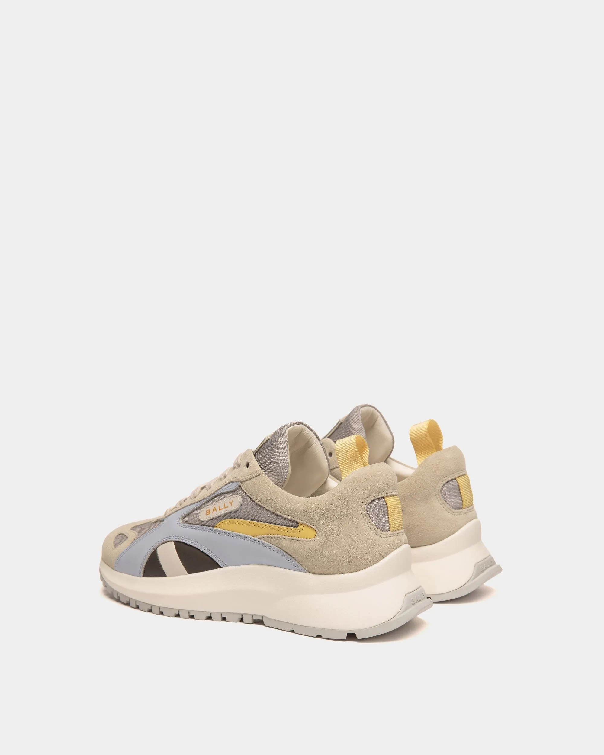 Outline Sneaker In White Leather And Mesh