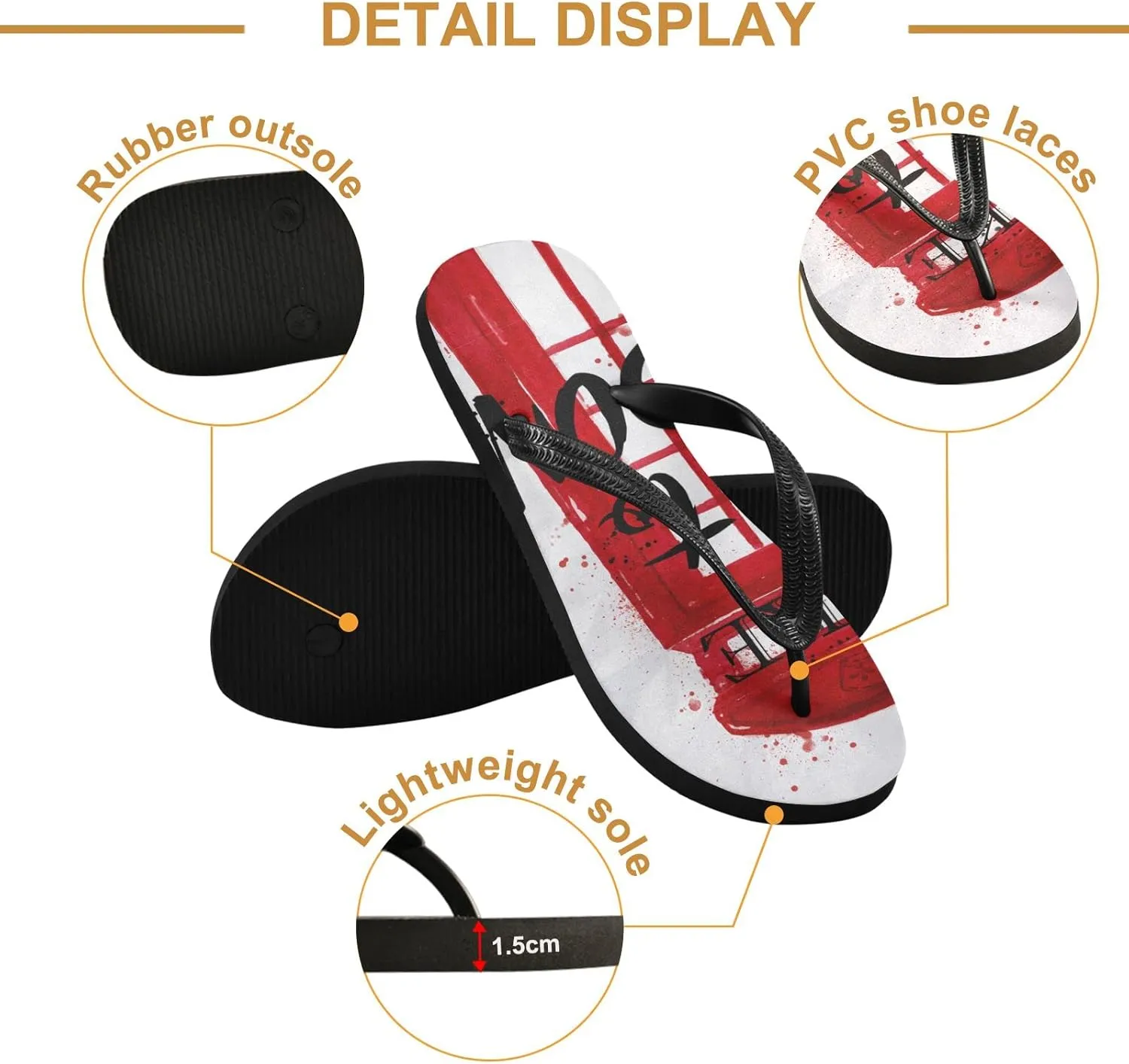 Oyihfvs Flip Flops Flip Sandal Home Slippers Hotel Spa Bedroom for Men Women XS-XXL