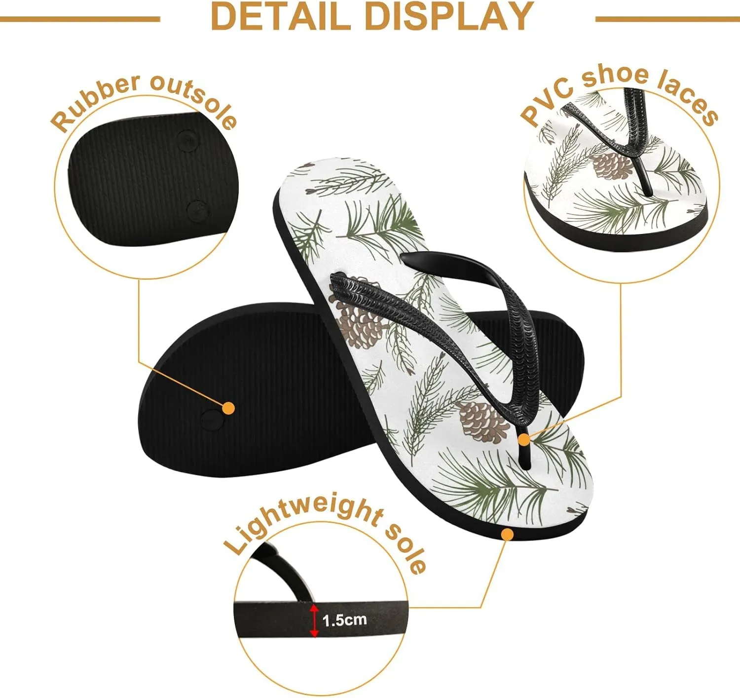 Oyihfvs Flip Flops Flip Sandal Home Slippers Hotel Spa Bedroom for Men Women XS-XXL