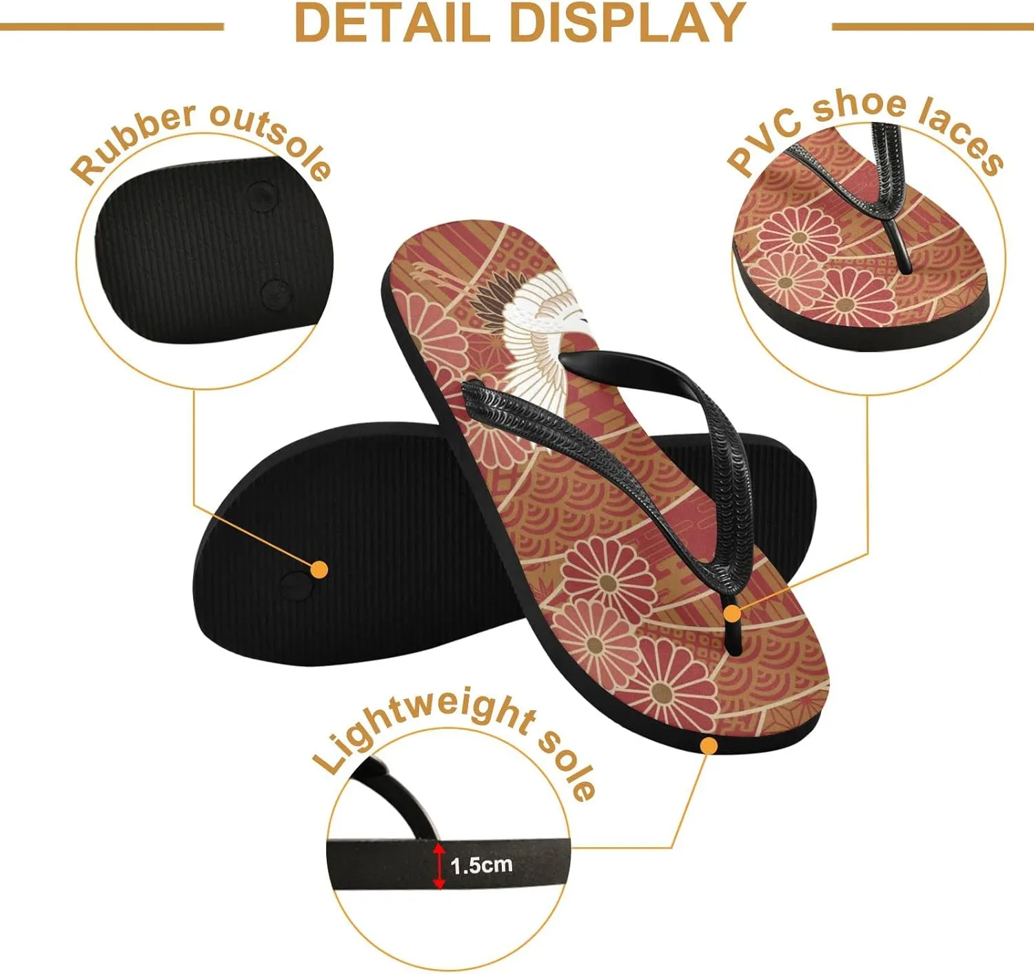 Oyihfvs Flip Flops Flip Sandal Home Slippers Hotel Spa Bedroom for Men Women XS-XXL