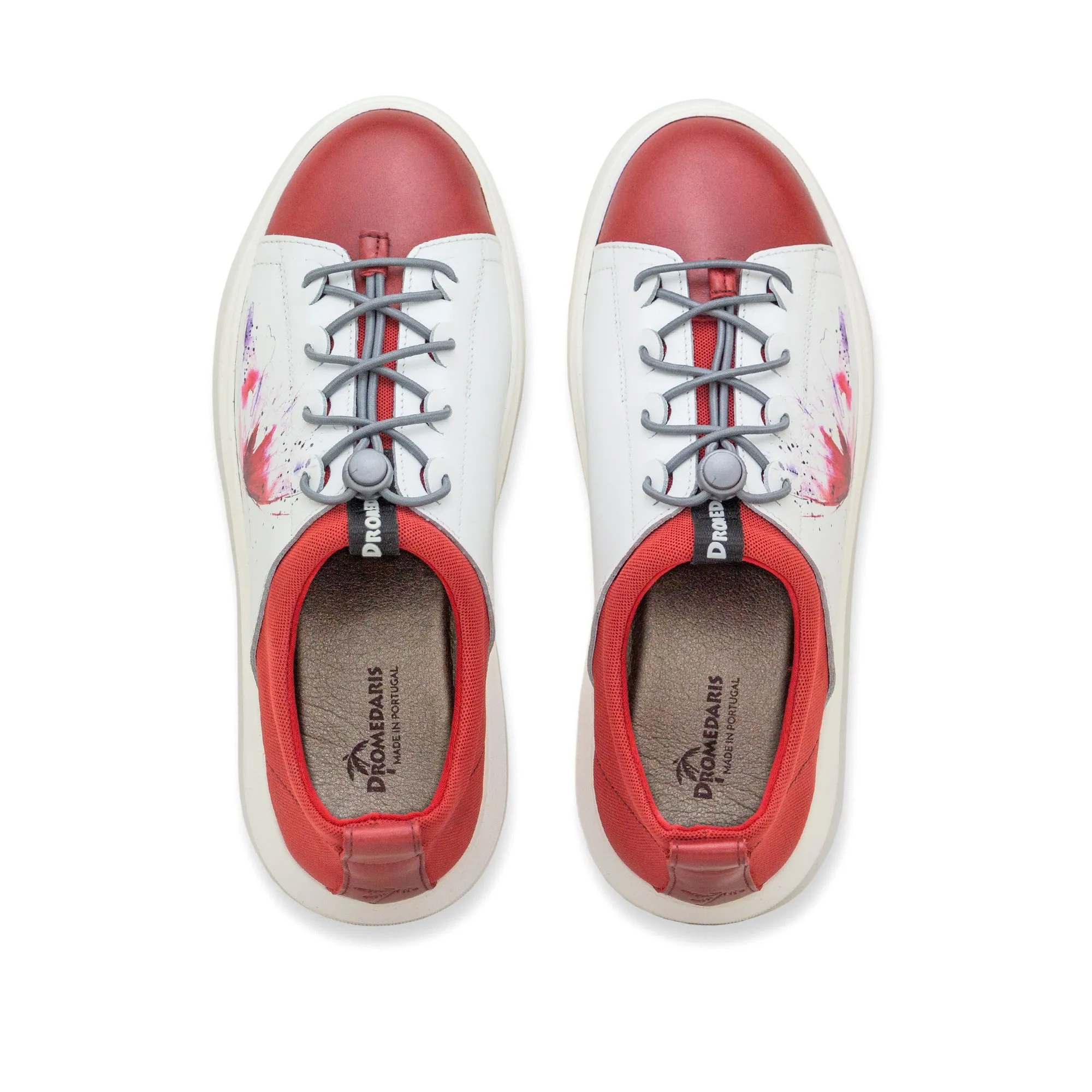 Oyster Bay Leather & Canvas Sneaker - Ophelia Butterfly