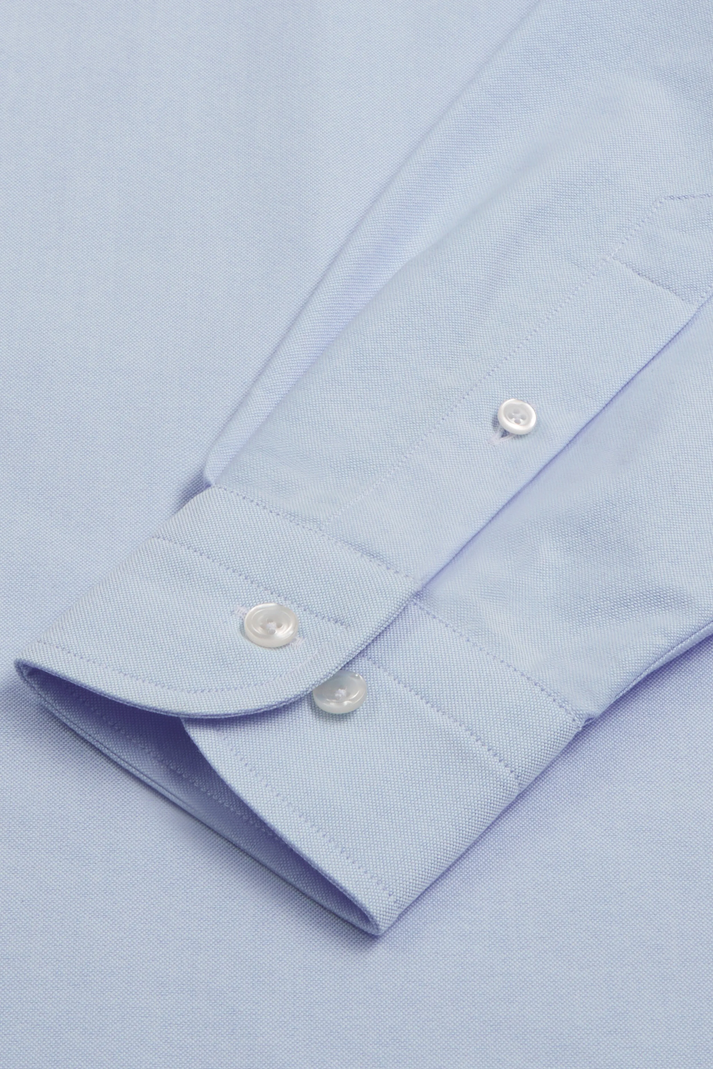 Pale Blue Button Down Collar Tailored Fit Oxford Shirt