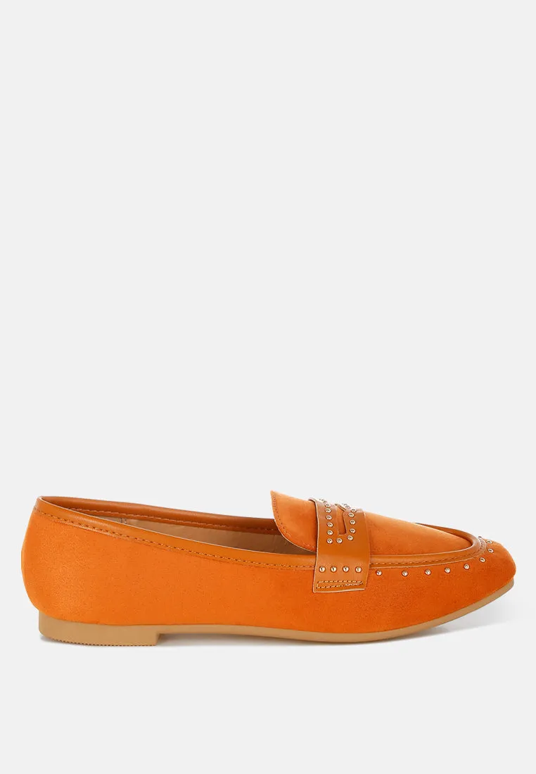 Penny Strap Studded Loafers By RUW