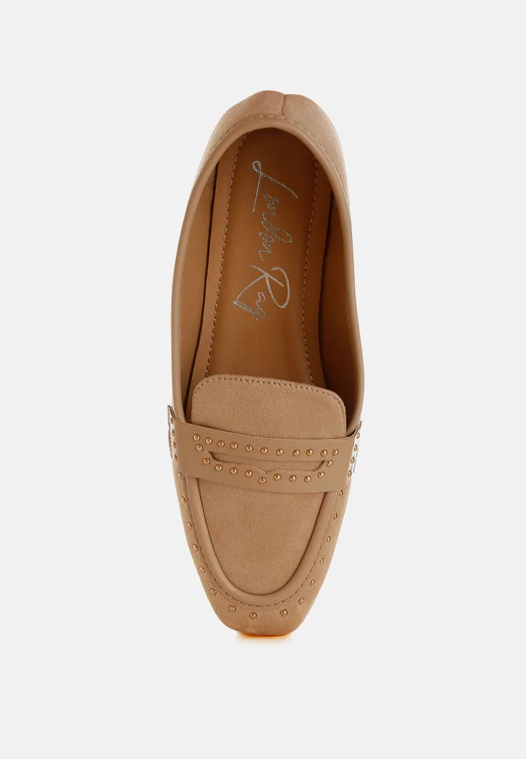 Penny Strap Studded Loafers By RUW