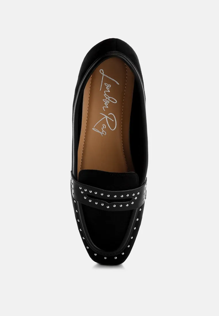Penny Strap Studded Loafers By RUW