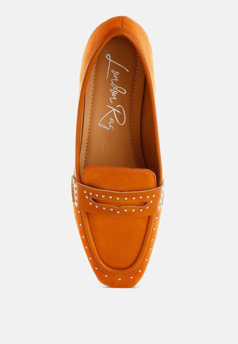 Penny Strap Studded Loafers By RUW