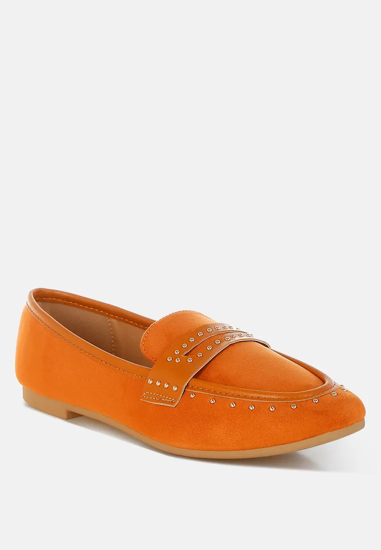 Penny Strap Studded Loafers By RUW
