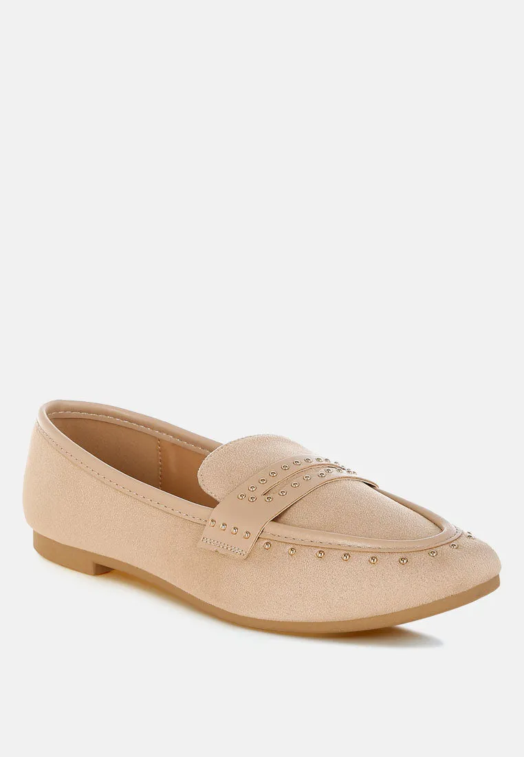 Penny Strap Studded Loafers By RUW