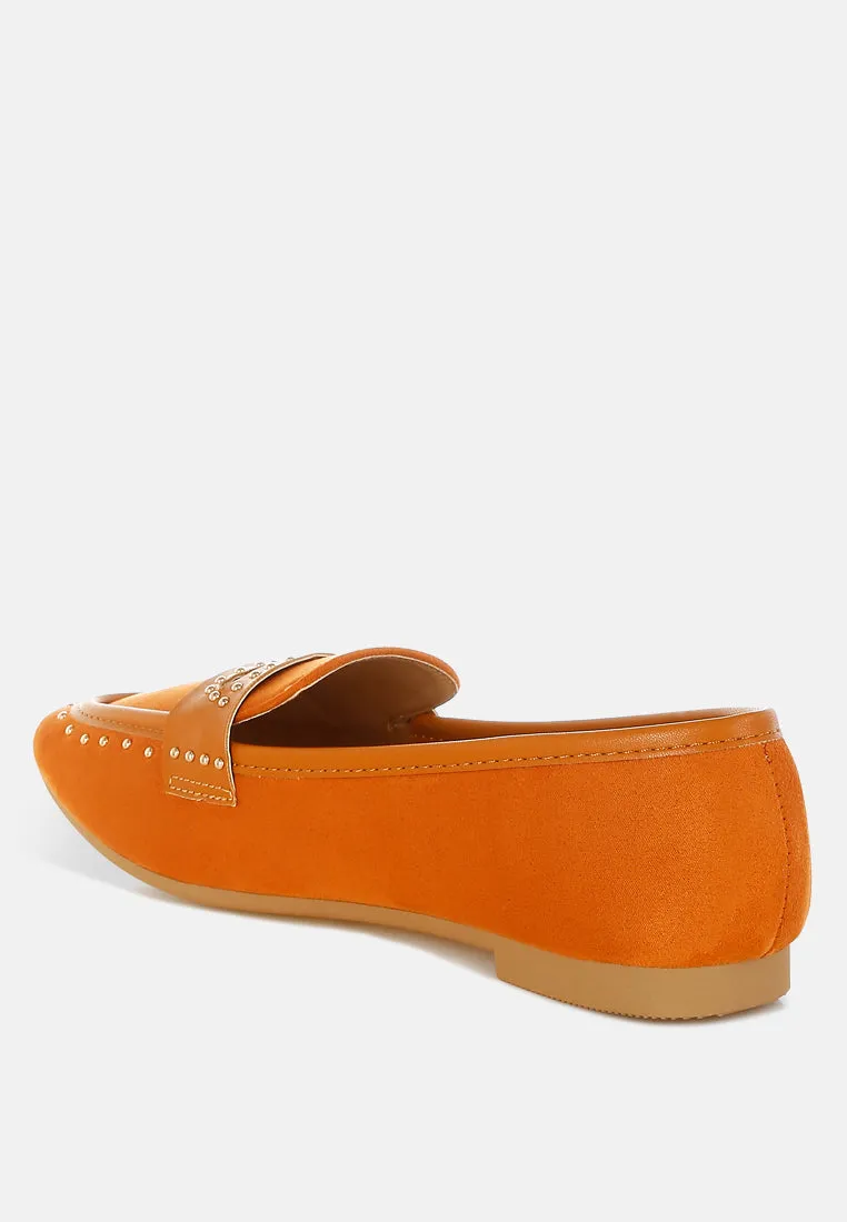 Penny Strap Studded Loafers By RUW