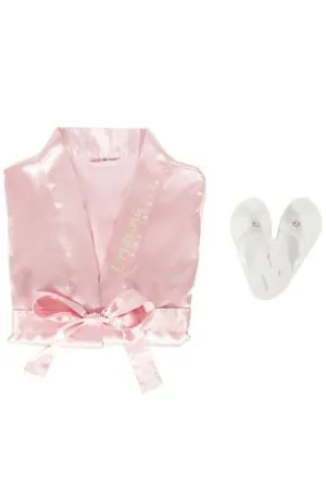 Personalized Satin Robe and Flip Flop Gift Set