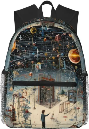Physics Print College Backpack For Women Men,Lightweight Travel Bag Backpack With Pockets for Women Men