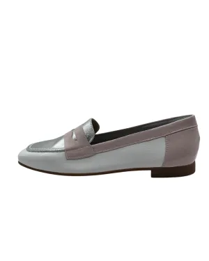 Pitillos Pink, White and Silver Loafer