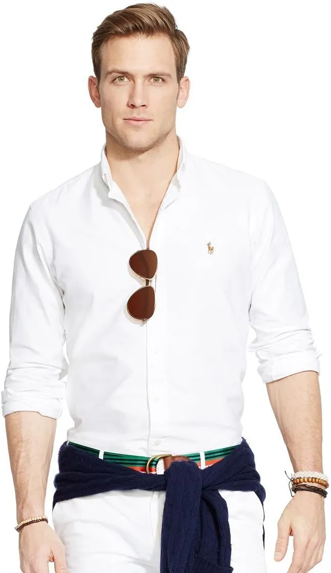POLO RALPH LAUREN Men's Classic Oxford Long Sleeve Sport Shirt