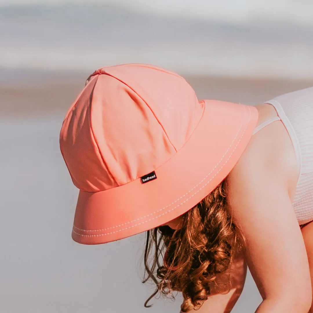 Ponytail Beach Bucket Hat - Peach
