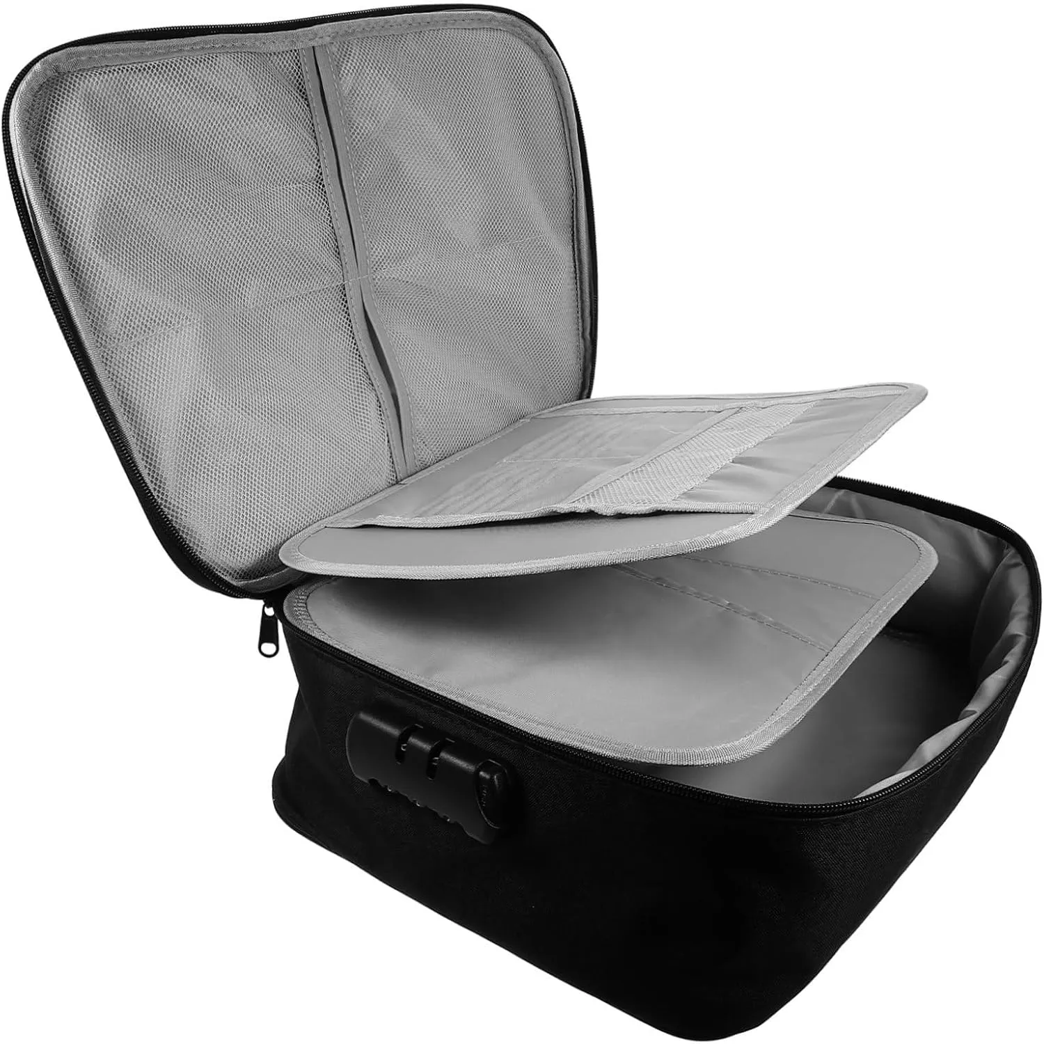 Portable Document Storage Case Oxford Cloth Lock Bag for Home/office Use
