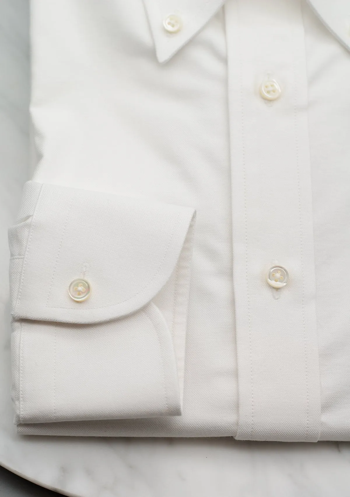 Pre-Order Classic Button Down Oxford American Sea Island Cotton - White