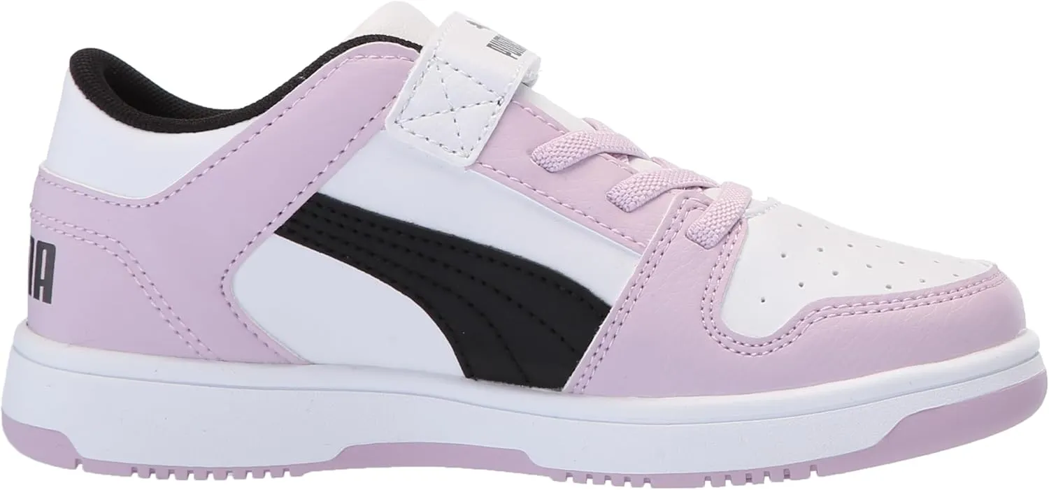 PUMA Unisex-Child Rebound Layup Hook and Loop Sneaker