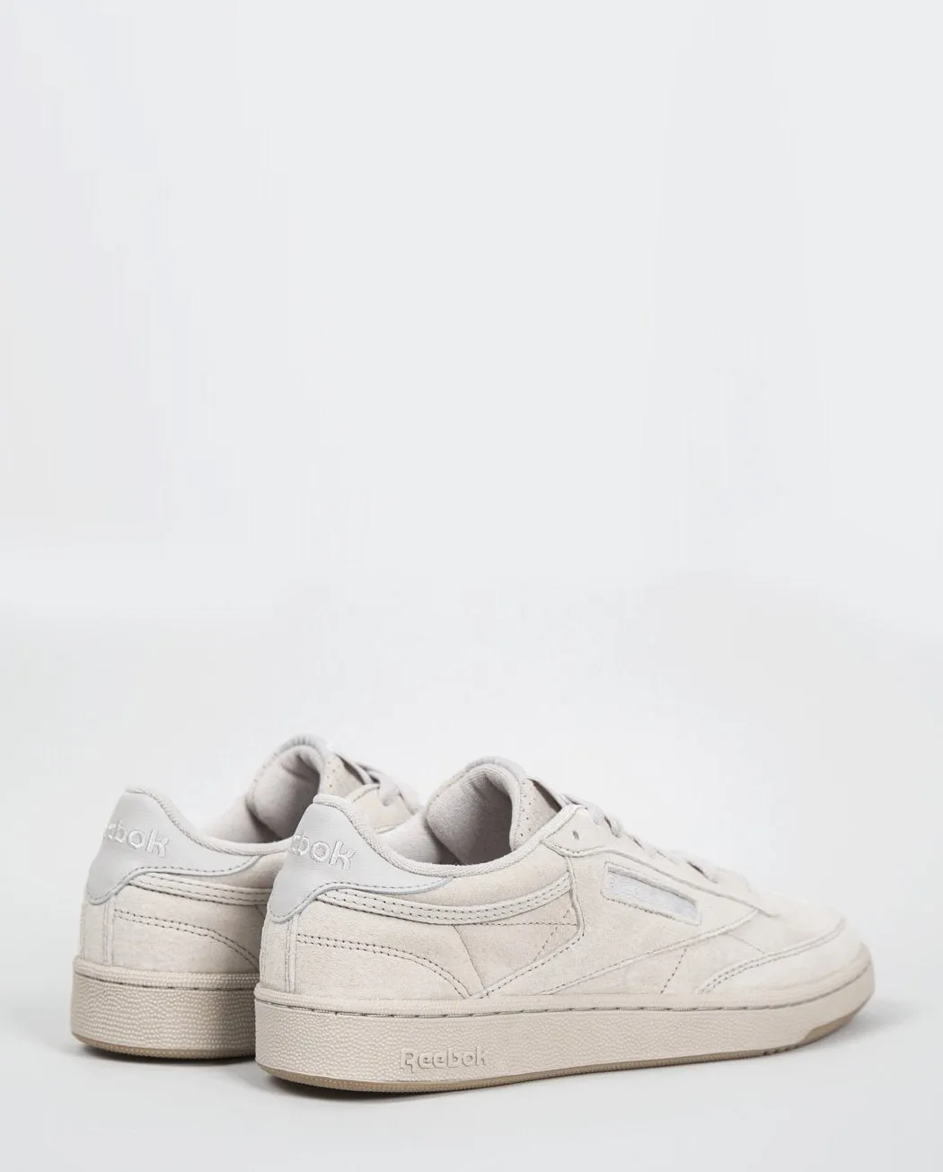 Reebok Stone/White Sand C Fully-featured (BS7891) Club Flexible 85 Suede -