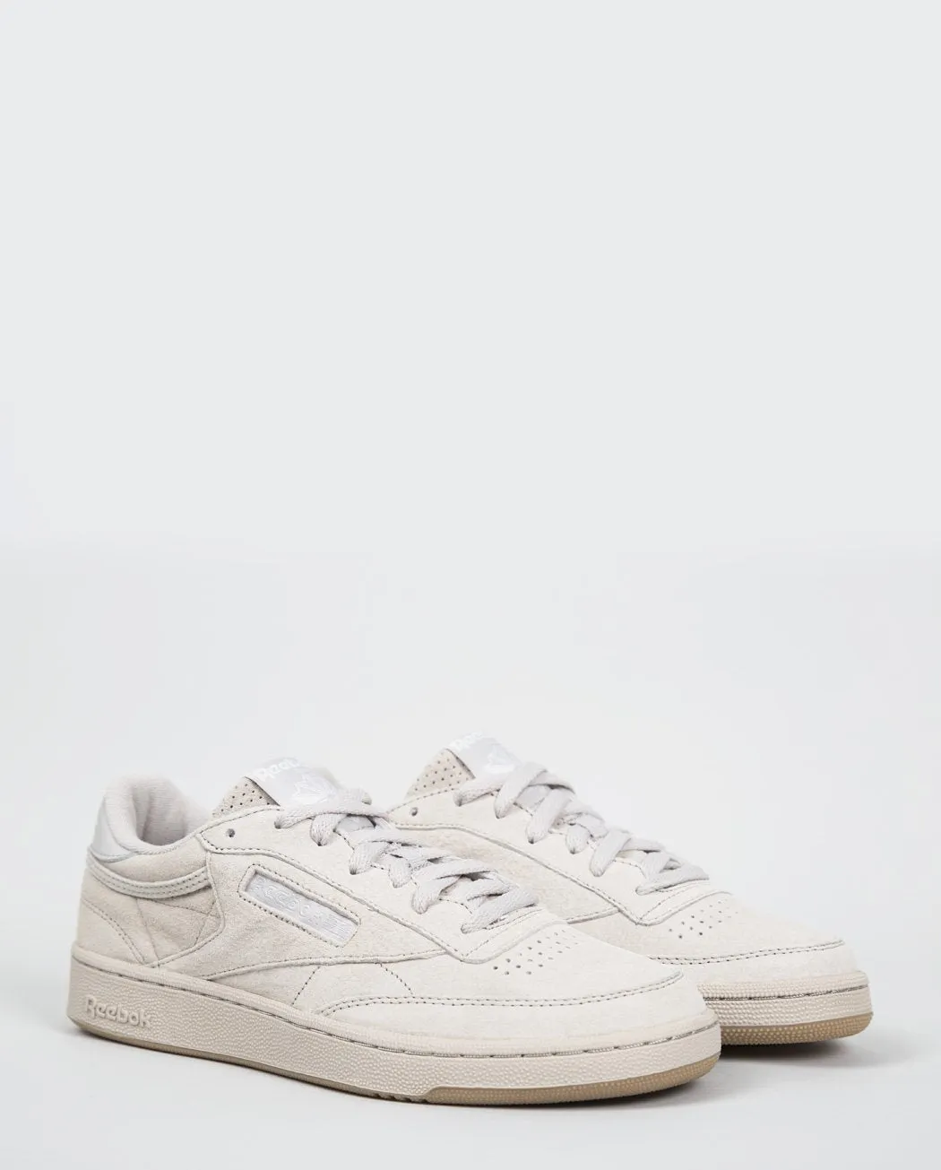 Reebok Stone/White Sand C Fully-featured (BS7891) Club Flexible 85 Suede -