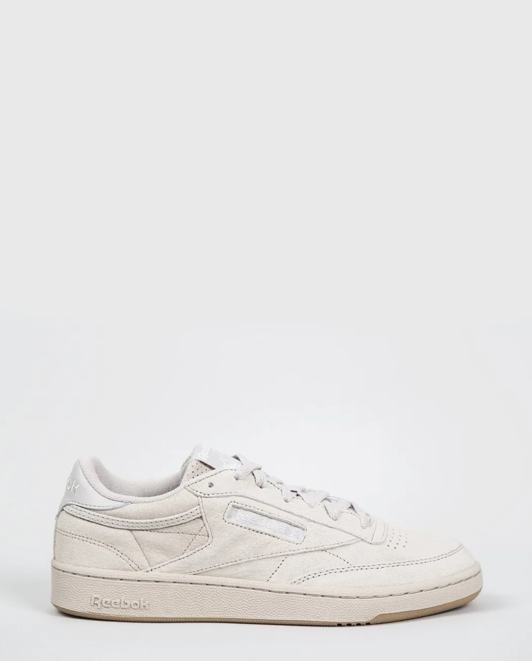 Reebok Stone/White Sand C Fully-featured (BS7891) Club Flexible 85 Suede -