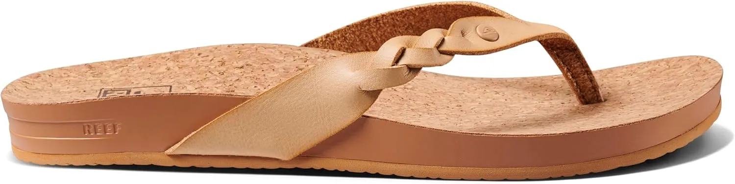 REEF Cushion Court Twist Women's Flip Flop, Molded Cushion Footbed, Arch Support