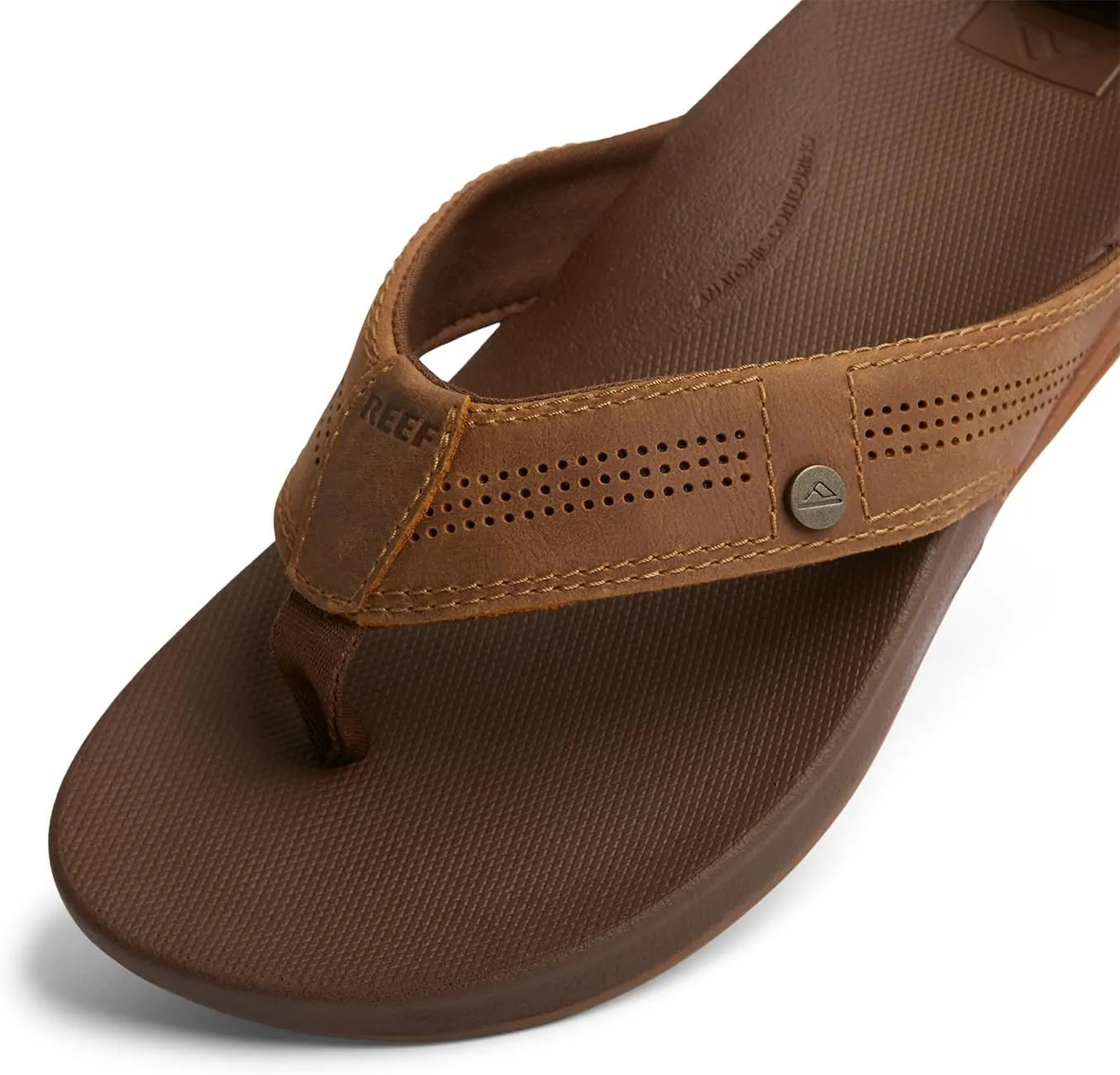 REEF Cushion Lux Men's Flip Flop, Ultra Soft Cushion Footbed, Full Grain Leather Strap