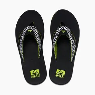 Reef Men's Fanning Bottle Opener SWELL CHECKERS Flip Flop Sandal