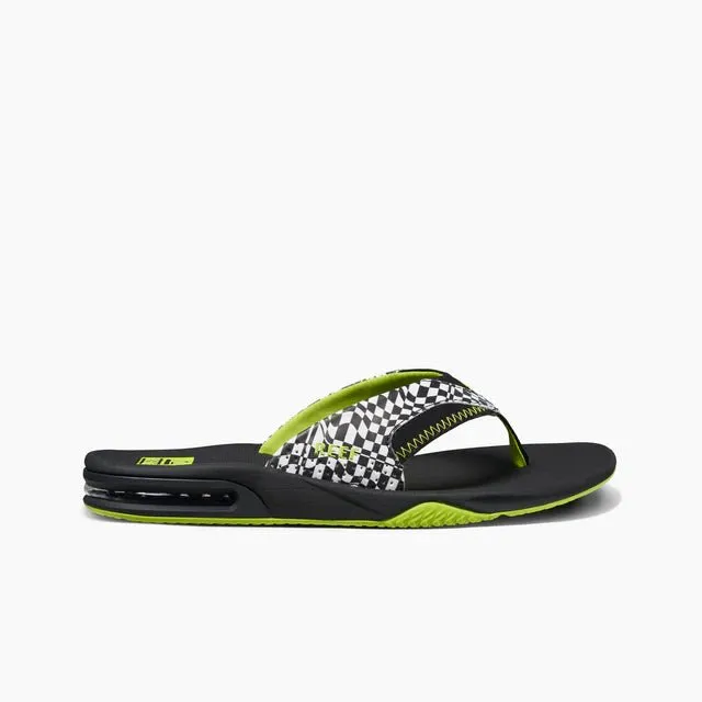 Reef Men's Fanning Bottle Opener SWELL CHECKERS Flip Flop Sandal