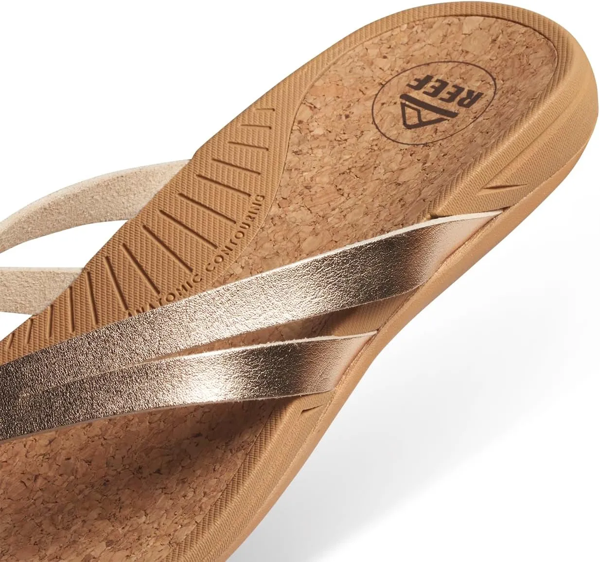 REEF Pacific Joy Women's Flip Flop, Vegan Leather Strap and Soft Cushion Footbed