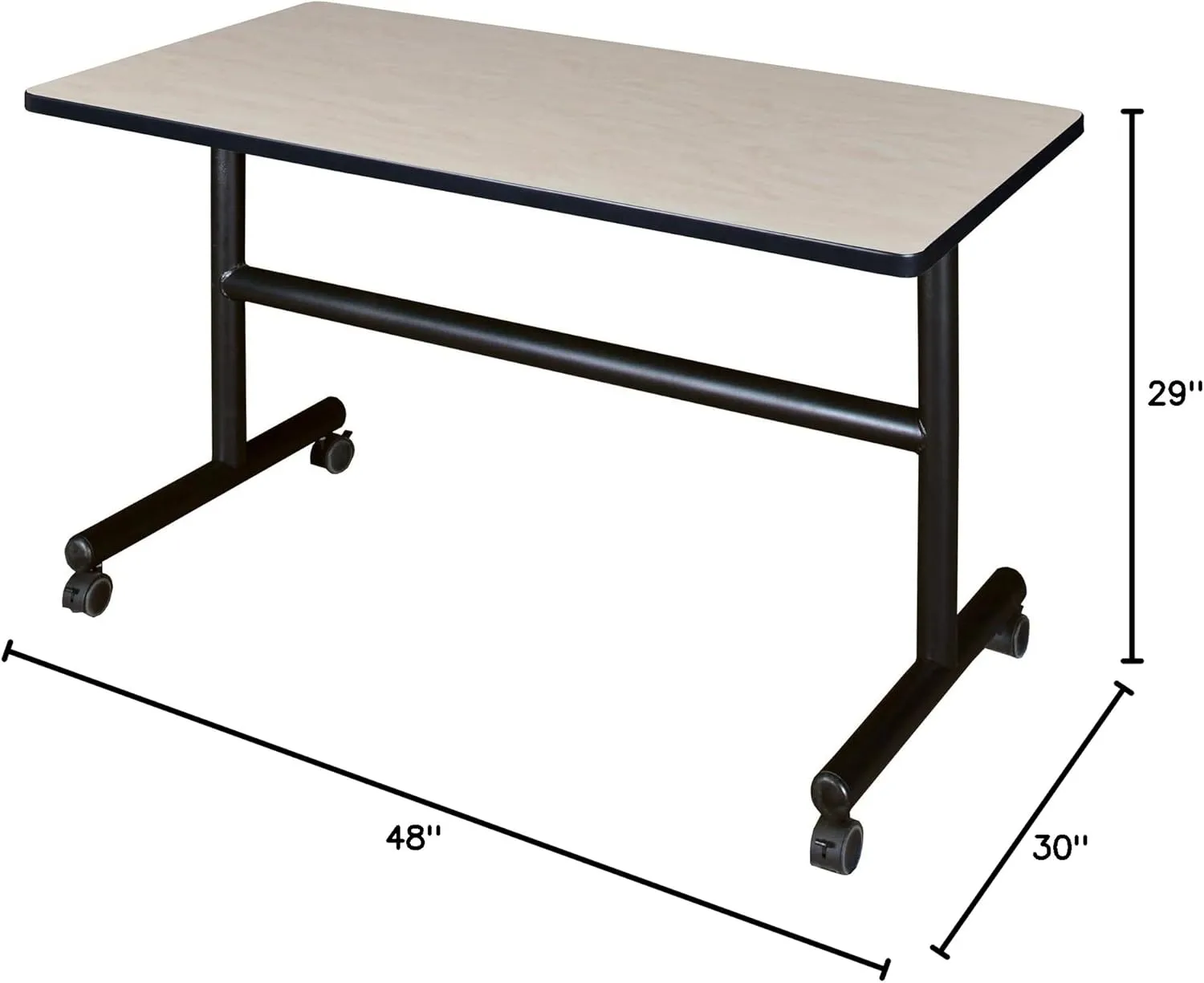 Regency Kobe 48 x 30 in. Flip-Top Training Nesting Table- Maple